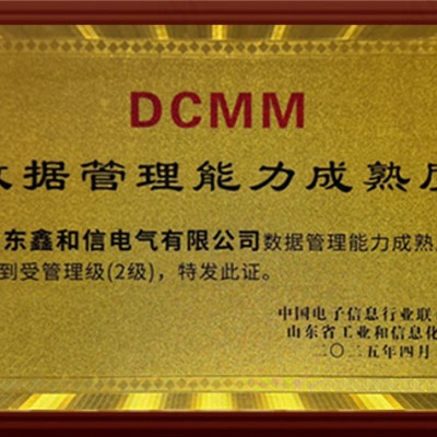 山東鑫和信電氣有限公司通過CMM數(shù)據(jù)管理能力成熟度評(píng)估